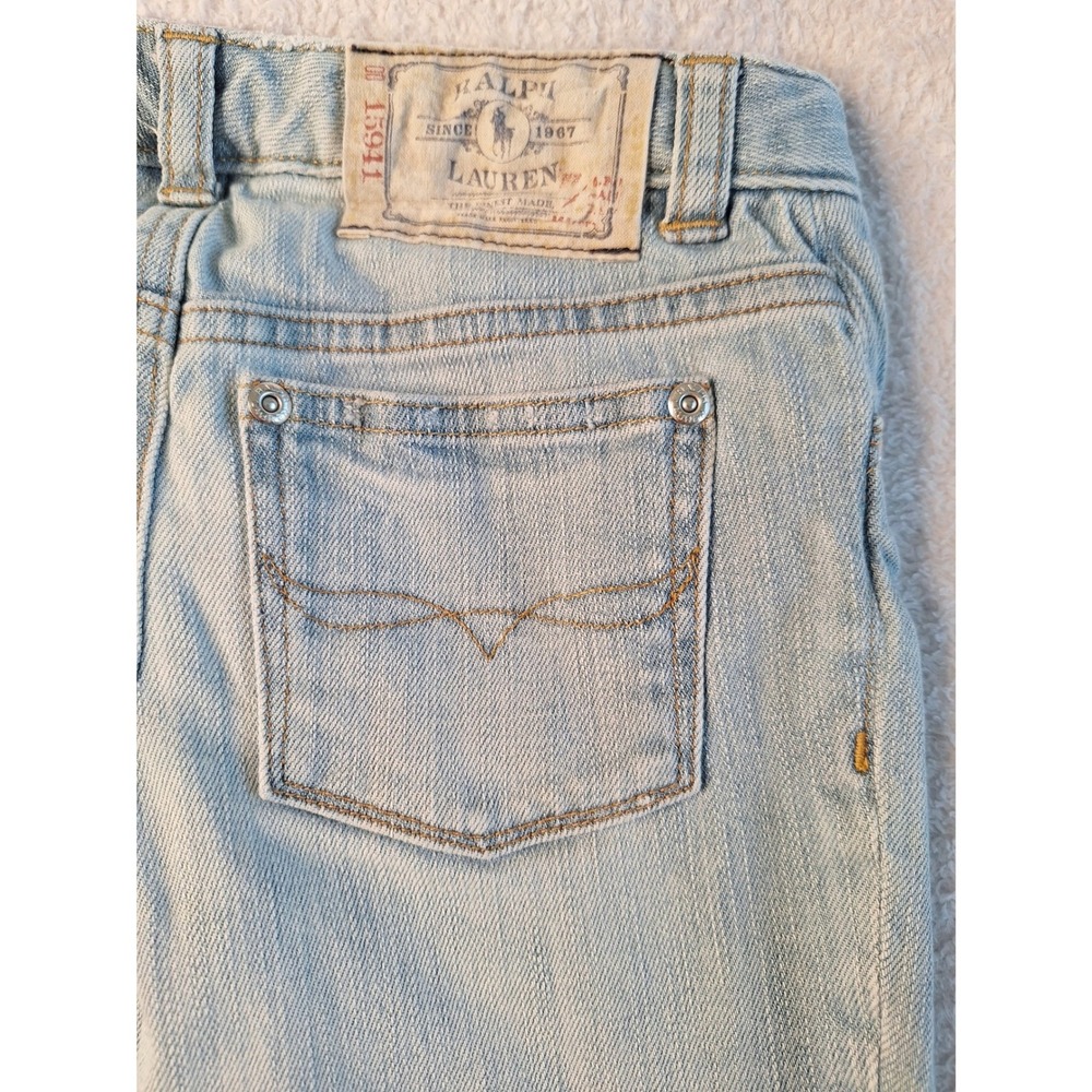 Ralph Lauren Kids Light Wash Skinny Jeans Adjustable Waist Denim Blue - Picture 7 of 7